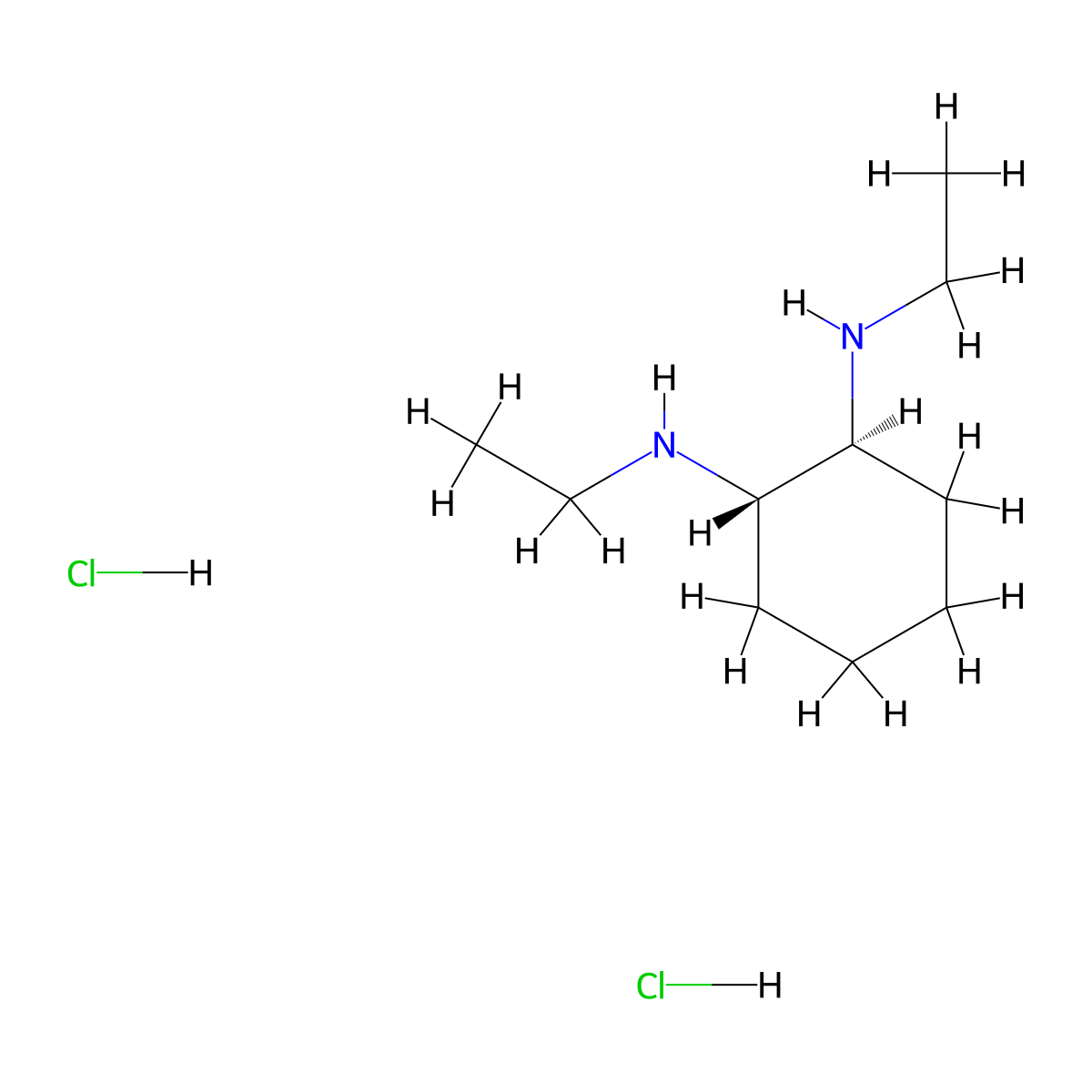 (1S,2S)-N1,N2-diethylcyclohexane-1,2-diamine dihydrochloride molecular structure, CAS 2408392-08-3