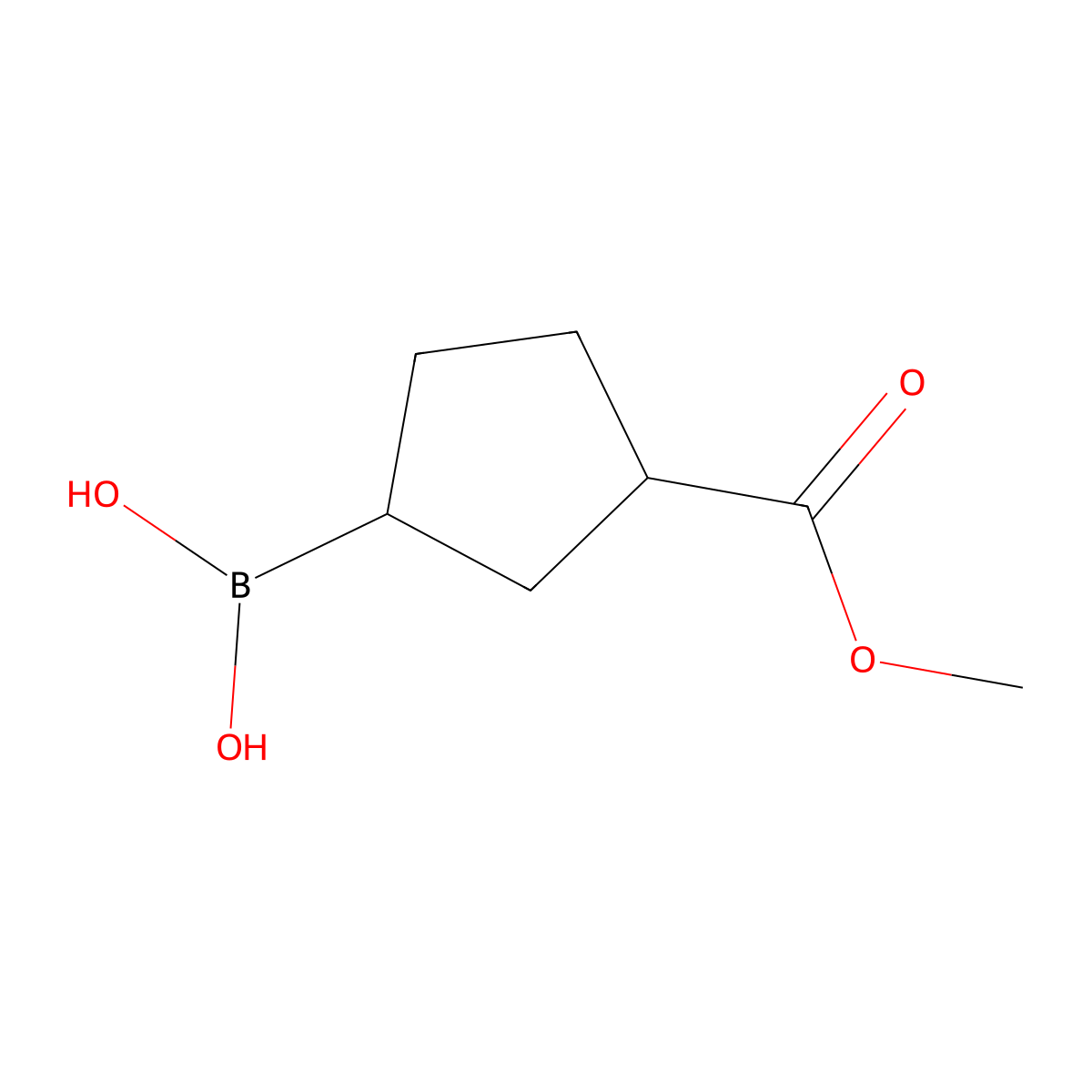 3-Methoxycarbonyl-cyclopentane-boronic acid molecular structure, CAS 2408428-26-0