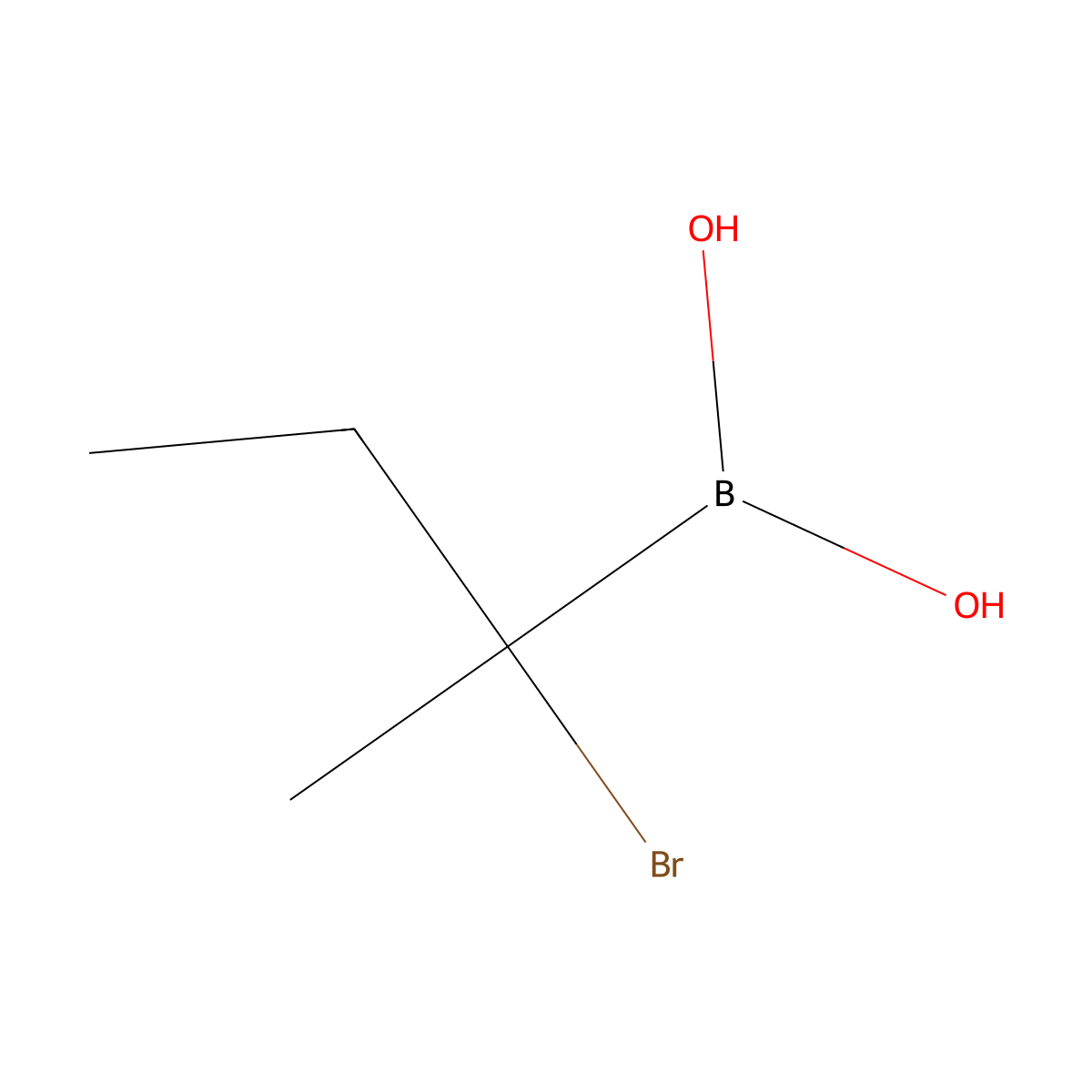 2-Bromo-butan-2-ylboronic acid molecular structure, CAS 2408428-27-1