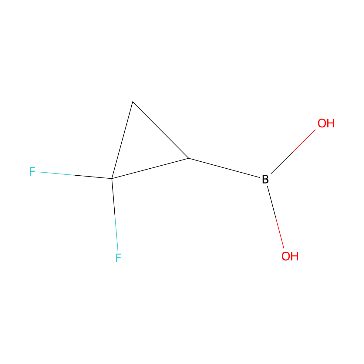 (2,2-Difluorocyclopropyl)boronic acid molecular structure, CAS 2408428-30-6