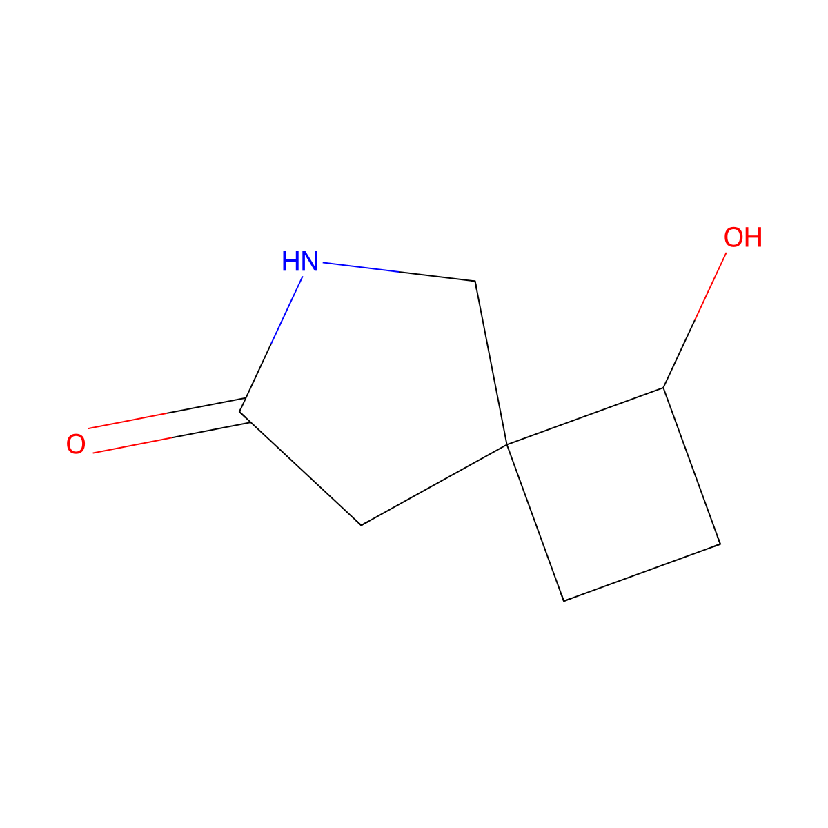 1-Hydroxy-6-aza-spiro[3.4]octan-7-one molecular structure, CAS 2408429-56-9