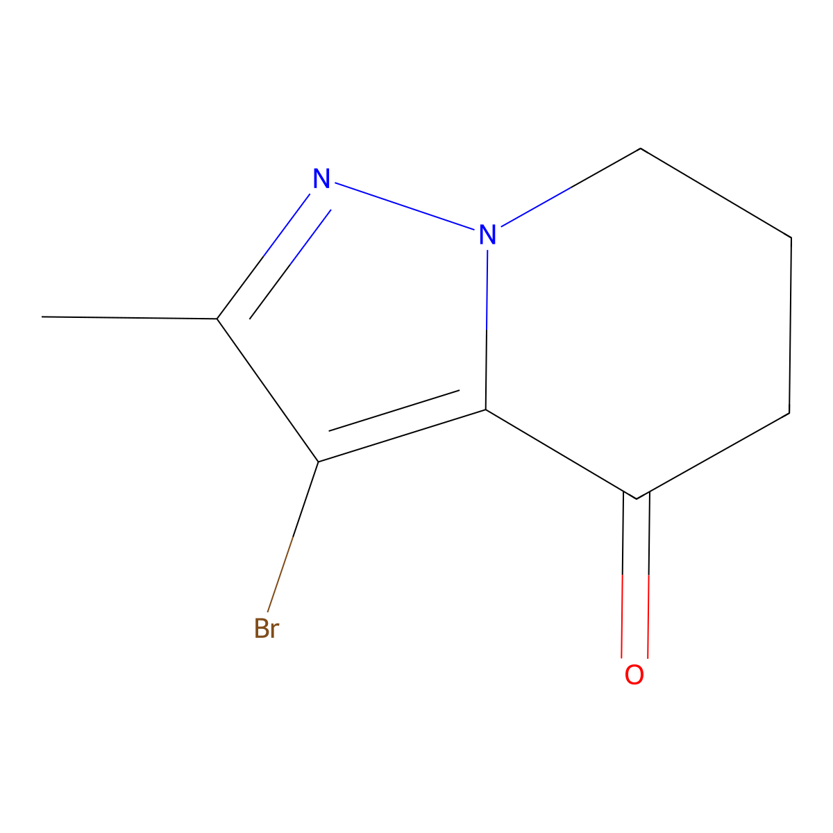 3-Bromo-2-methyl-6,7-dihydro-5H-pyrazolo[1,5-a]pyridin-4-one molecular structure, CAS 2408429-61-6
