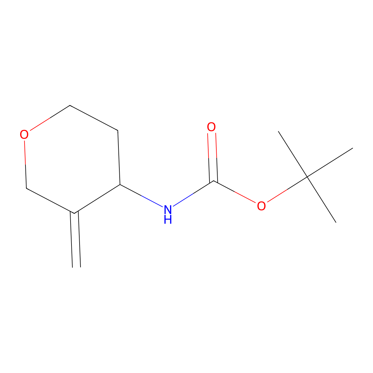 tert-Butyl (3-methylenetetrahydro-2H-pyran-4-yl)carbamate molecular structure, CAS 2408429-64-9