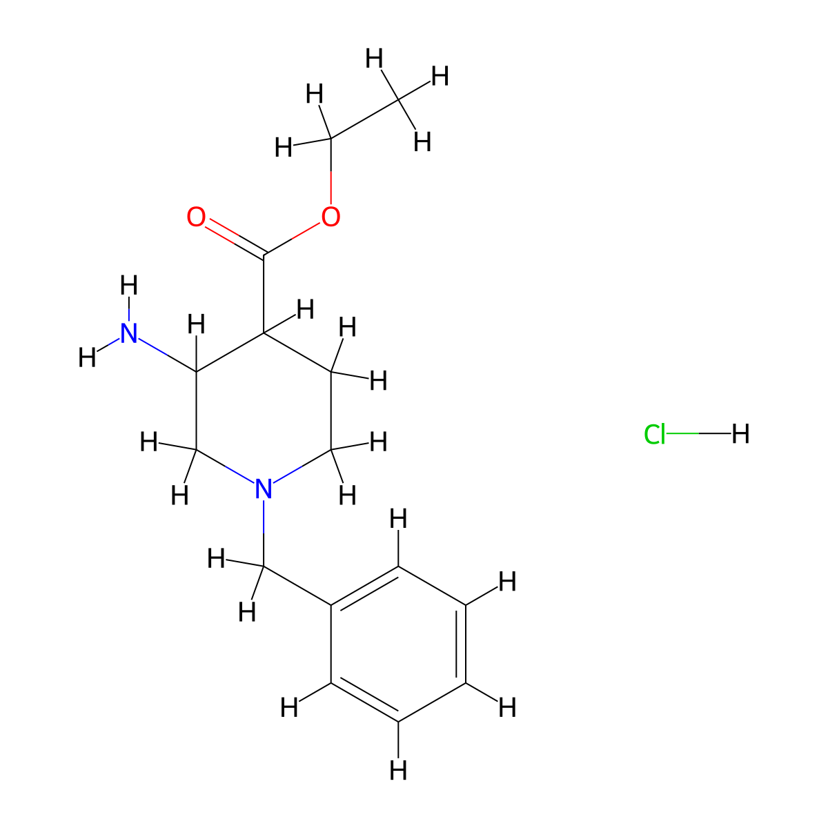 3-Amino-1-benzyl-piperidine-4-carboxylic acid ethyl ester hydrochloride molecular structure, CAS 2408429-65-0