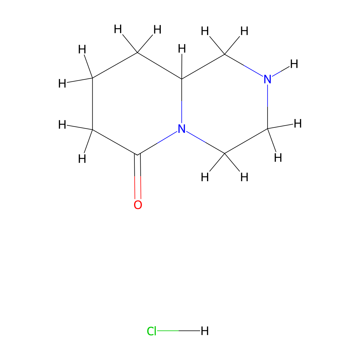 Hexahydro-1H-pyrido[1,2-a]pyrazin-6(2H)-one hydrochloride molecular structure, CAS 2408429-66-1