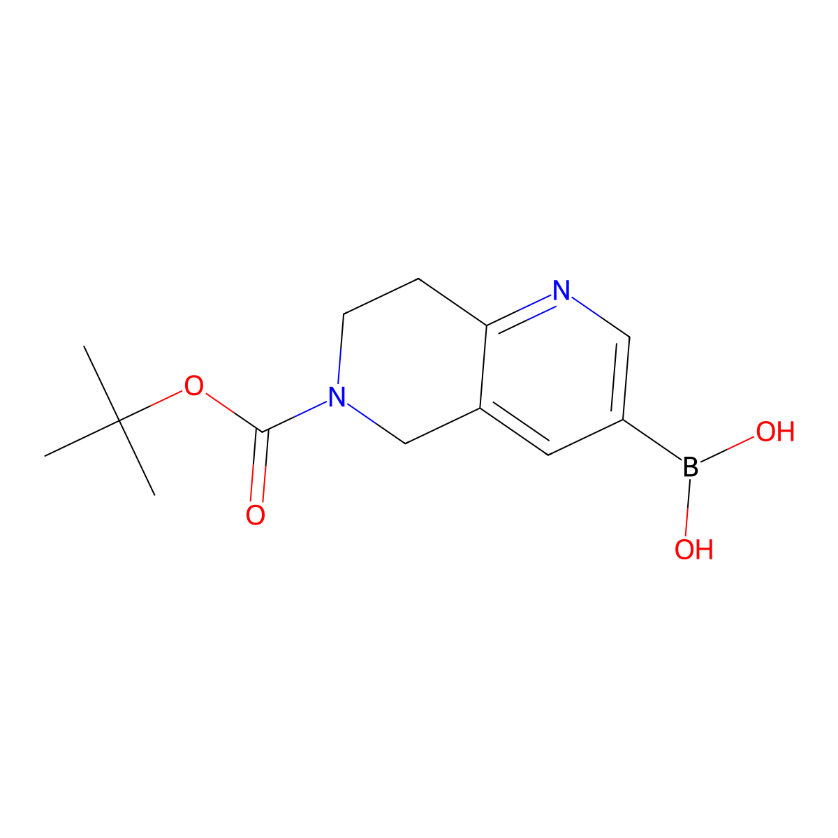 6-Boc-7,8-dihydro-5H-[1,6]naphthyridine-3-boronic acid molecular structure, CAS 2408429-82-1