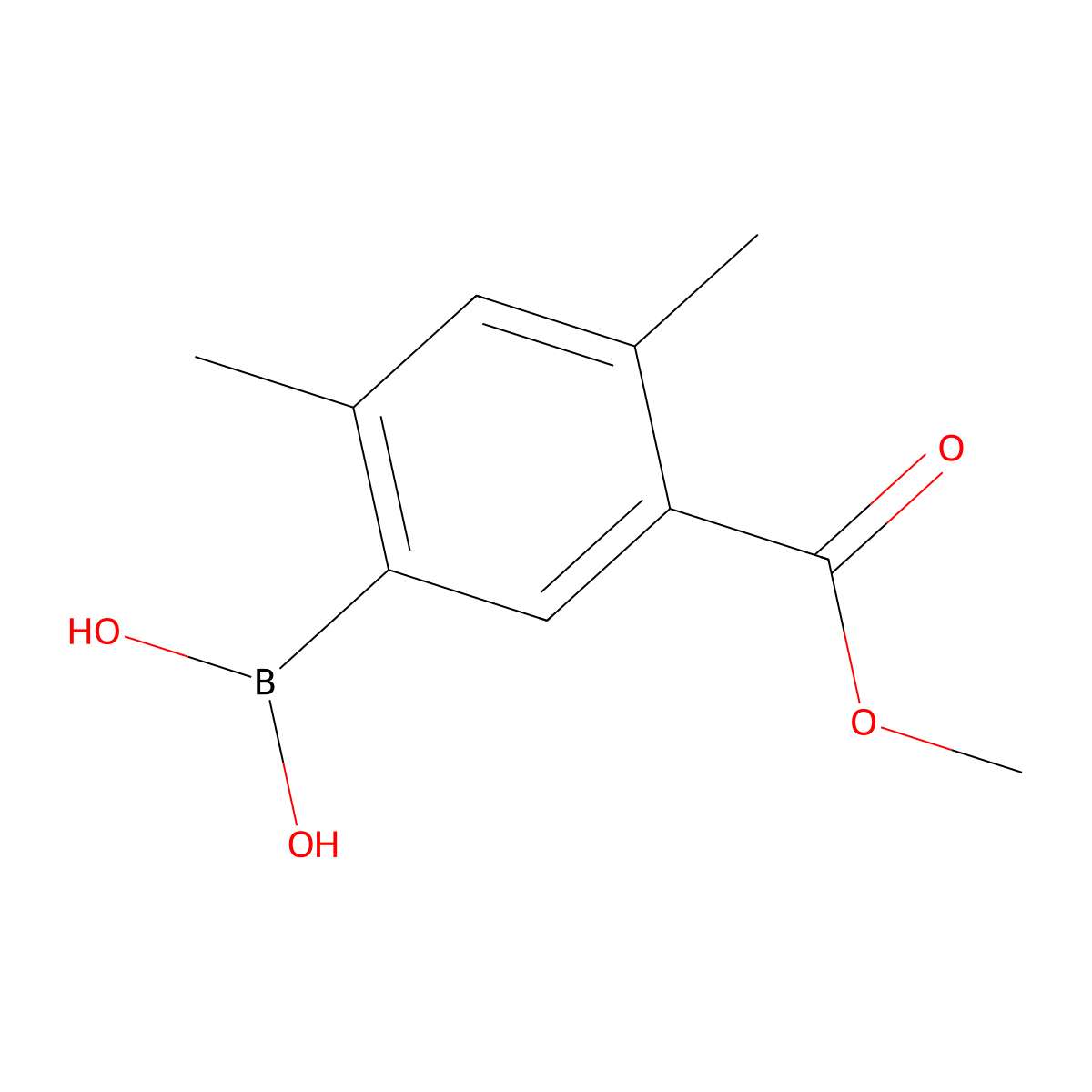 2,4-Dimethyl-5-methoxycarbonlyl-phenylboronic acid molecular structure, CAS 2408429-94-5