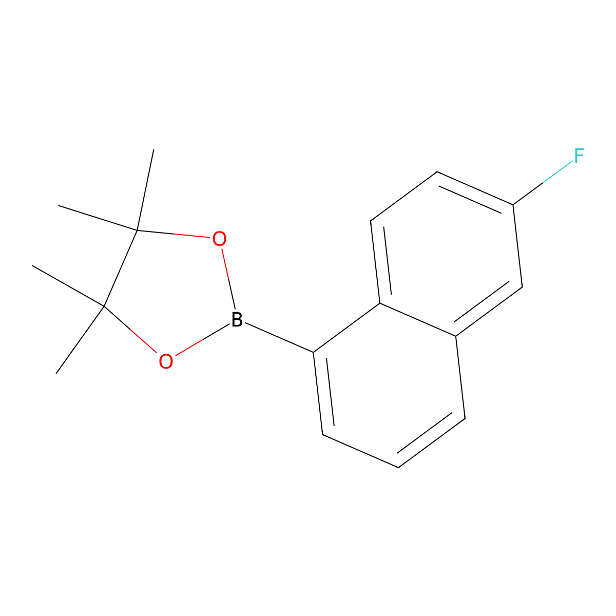 2-(6-Fluoro-naphthalen-1-yl)-4,4,5,5-tetramethyl-[1,3,2]dioxaborolane molecular structure, CAS 2408429-97-8