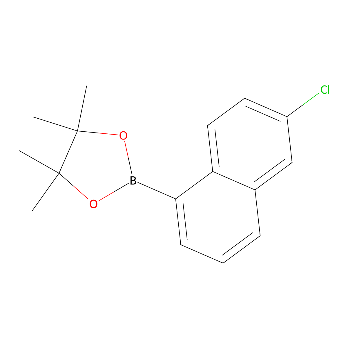 2-(6-Chloro-naphthalen-1-yl)-4,4,5,5-tetramethyl-[1,3,2]dioxaborolane molecular structure, CAS 2408429-98-9