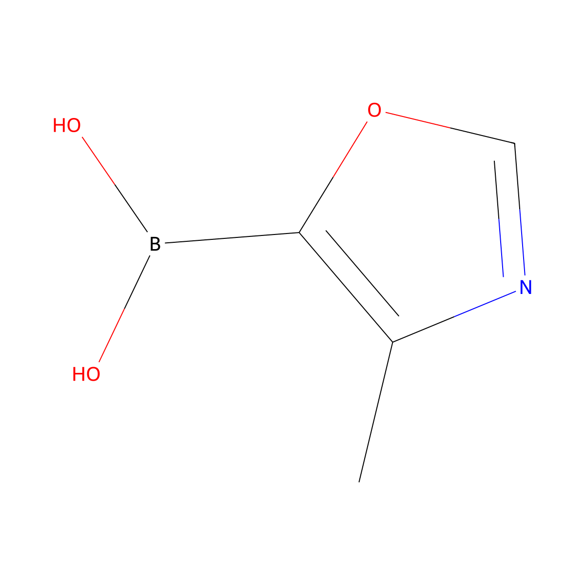 4-methyl-Oxazole-5-boronic acid molecular structure, CAS 2408429-99-0
