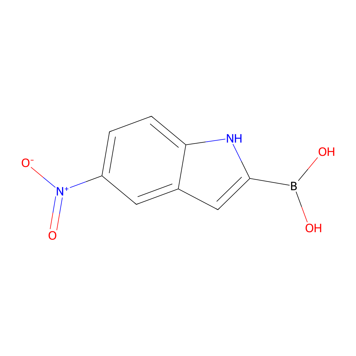5-Nitro-1H-indole-2-boronic acid molecular structure, CAS 2408430-01-1