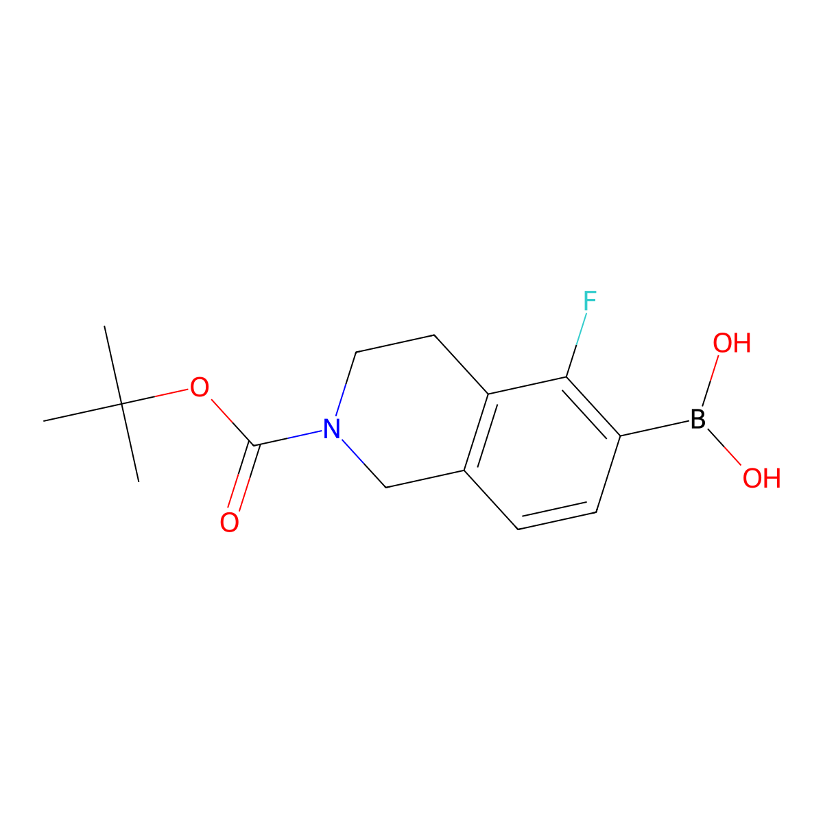 2-Boc-5-Fluoro-1,2,3,4-tetrahydro-isoquinoline-6-boronic acid molecular structure, CAS 2408430-10-2