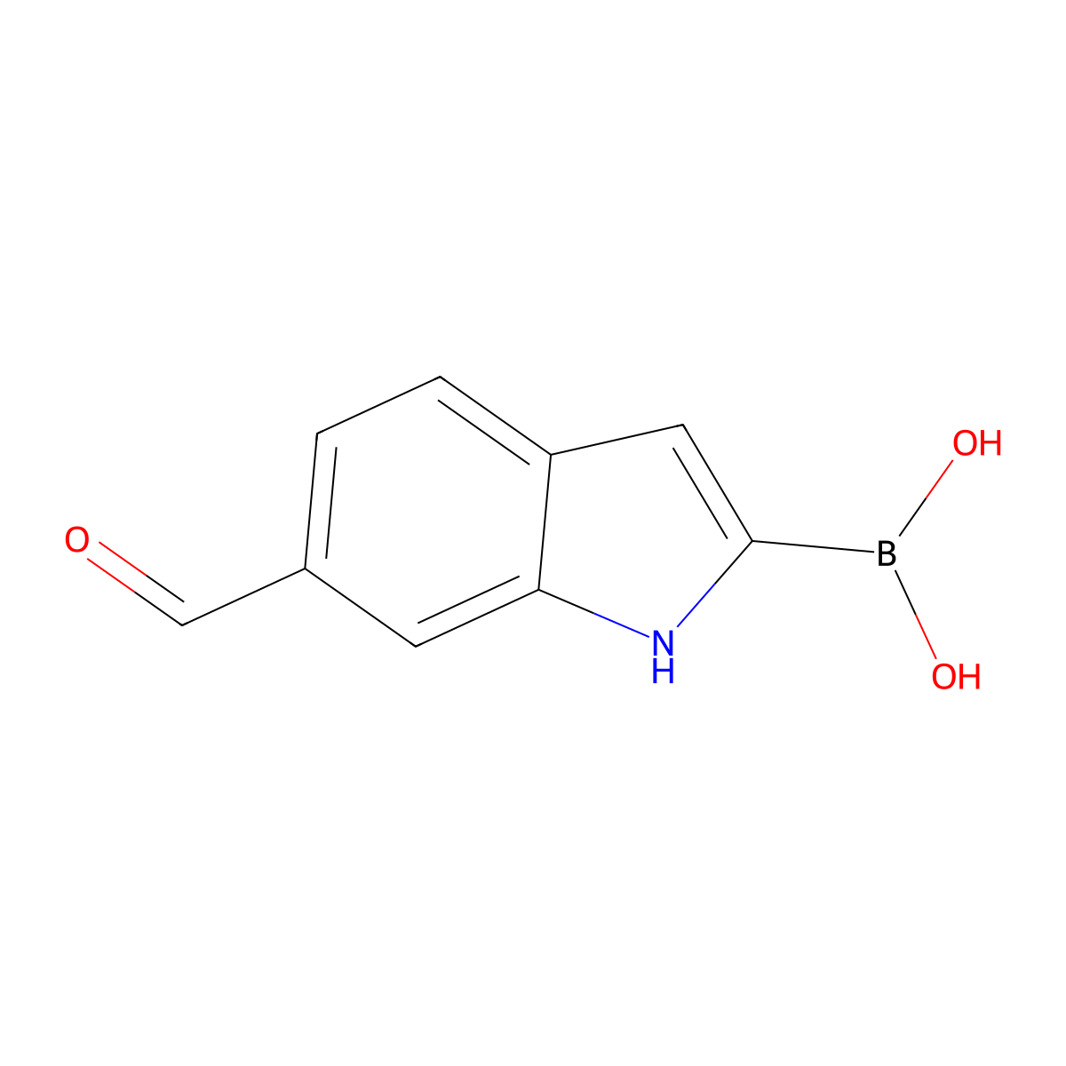 6-Formyl-1H-indole-2-boronic acid molecular structure, CAS 2408430-11-3