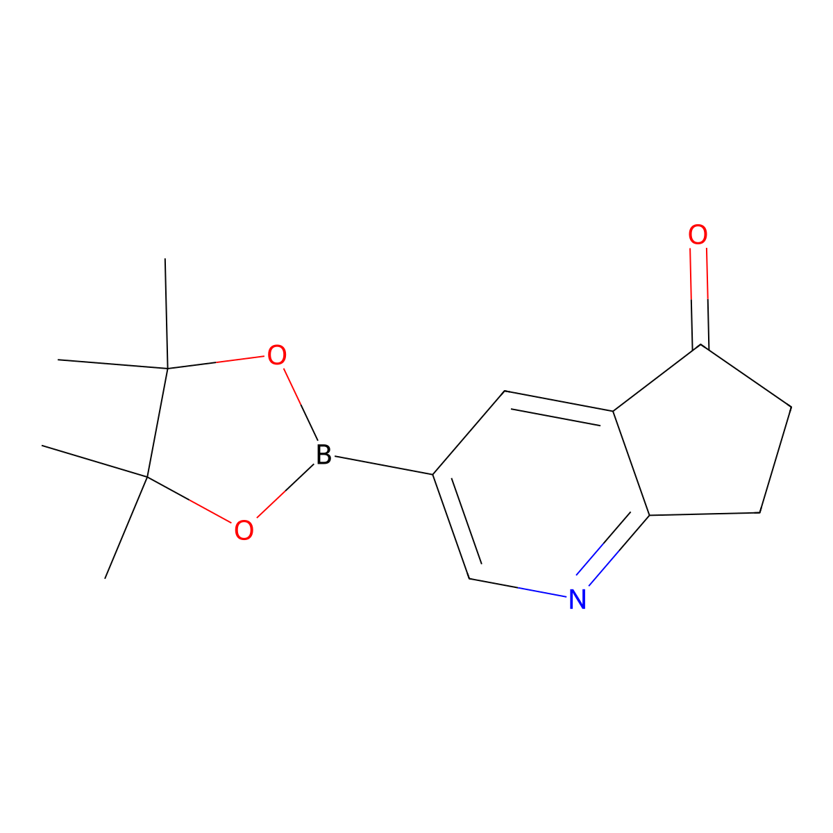 3-(4,4,5,5-Tetramethyl-1,3,2-dioxaborolan-2-yl)-6,7-dihydro-5H-cyclopenta[b]pyridin-5-one molecular structure, CAS 2408430-15-7