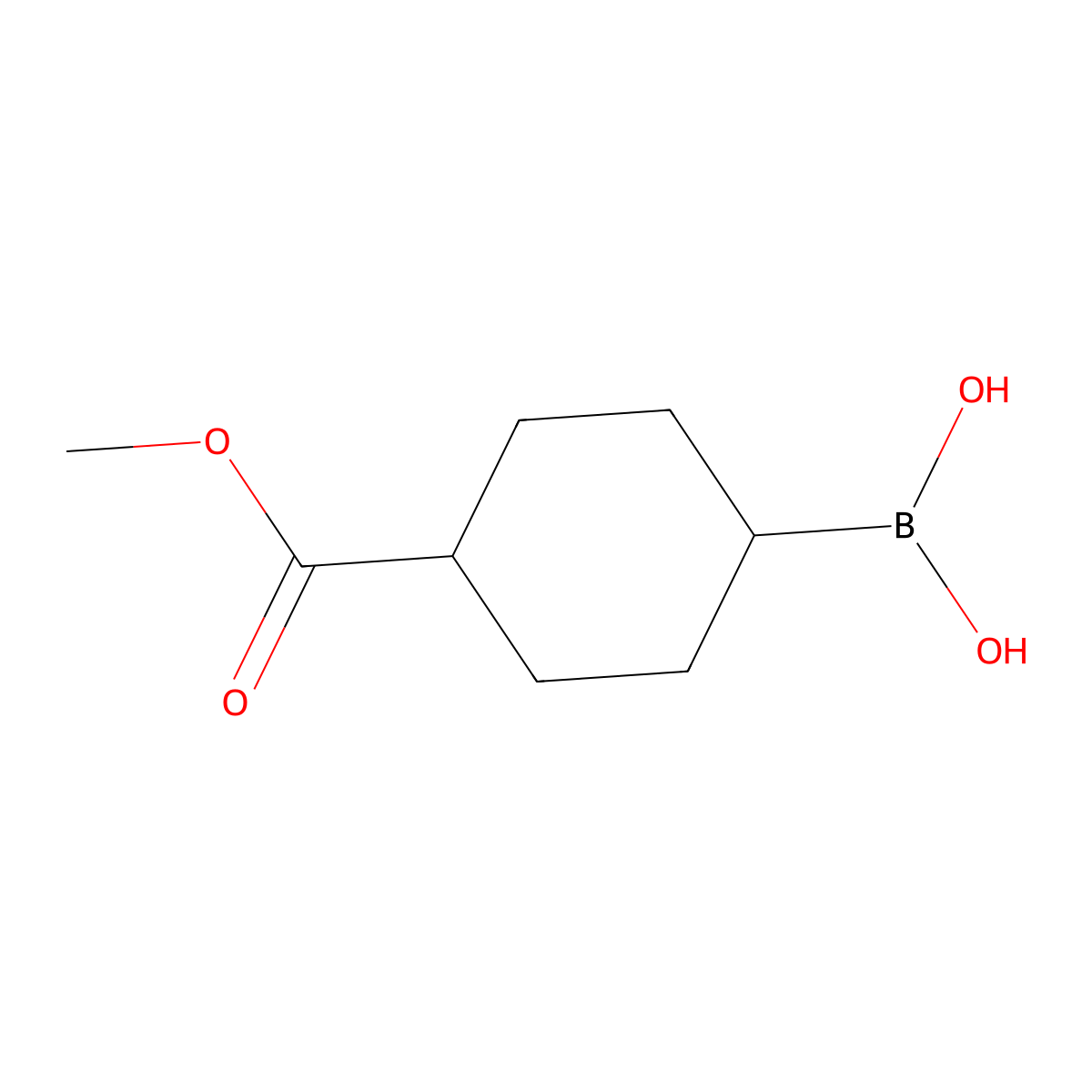 4-Carbxlic acid methy ester cyclohexane boronic acid molecular structure, CAS 2408430-31-7
