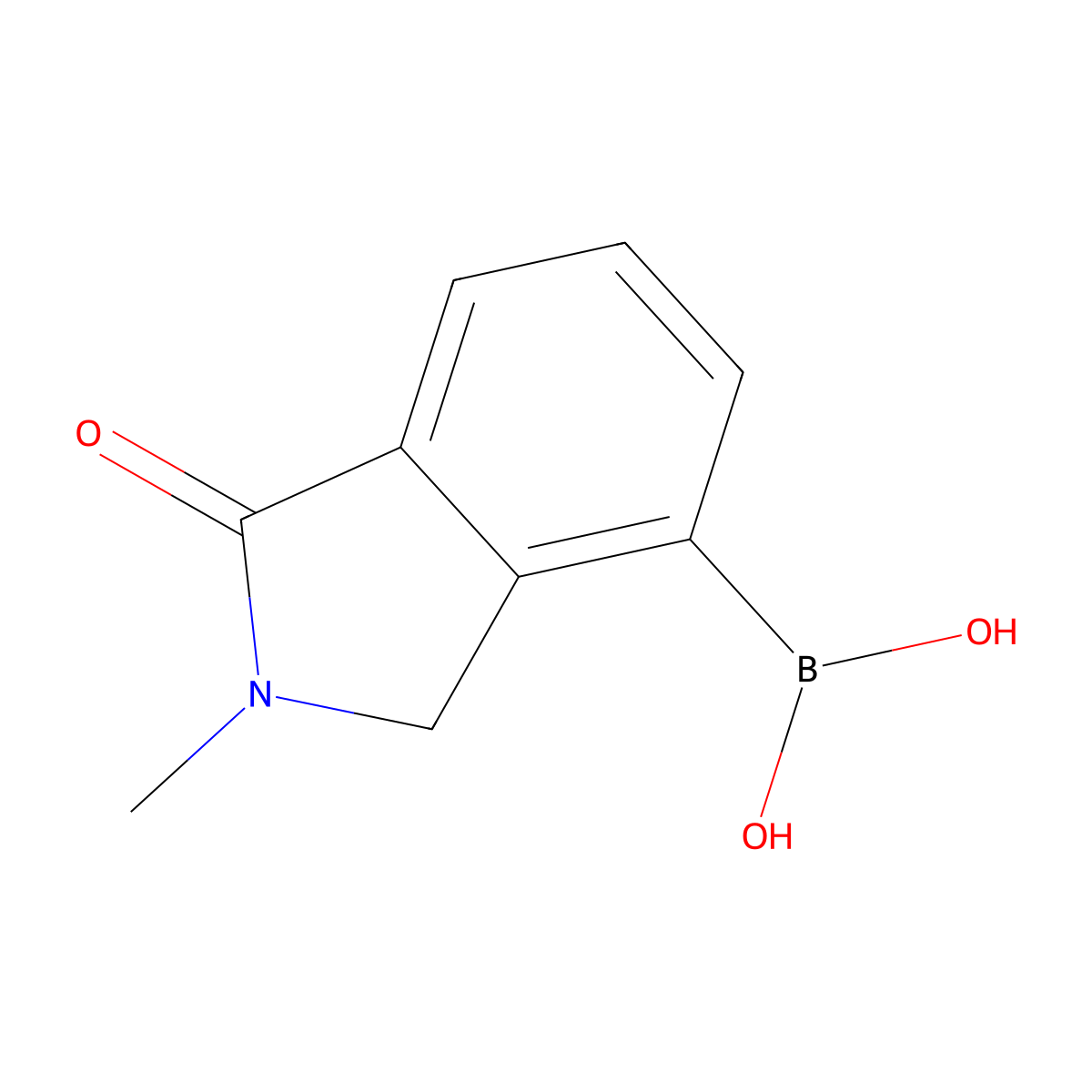 2-Methyl-1-oxo-2,3-dihydro-isoindole-4-boronic acid molecular structure, CAS 2408430-35-1