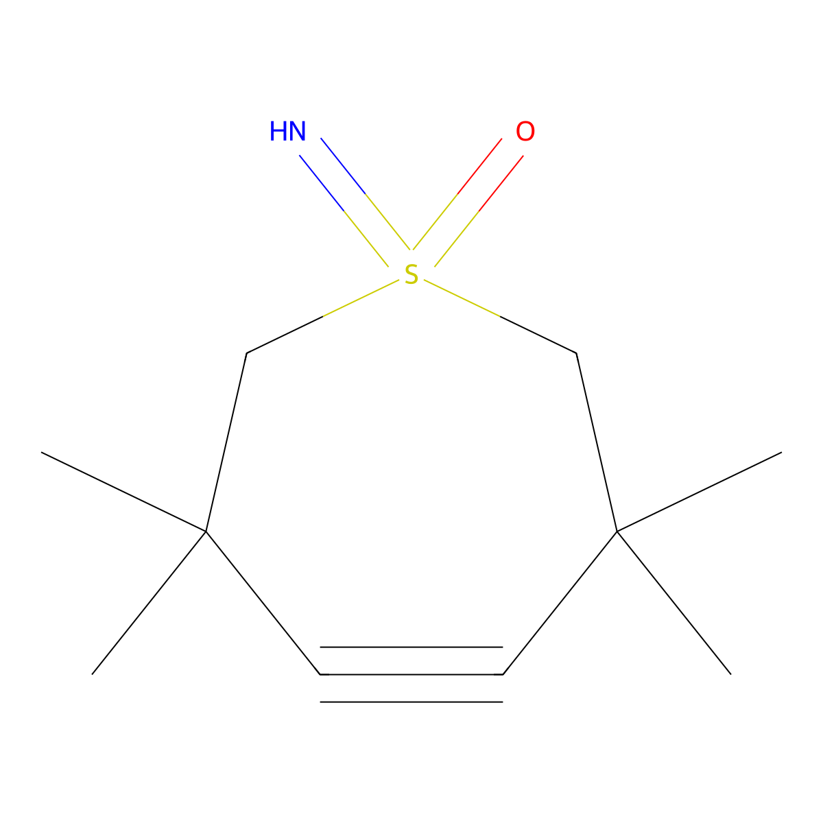 4,5-Didehydro-6,7-dihydro-3,3,6,6-tetramethyl-2H-1lambda4-thiepin-1(3H)-imine 1-oxide molecular structure, CAS 2408481-82-1