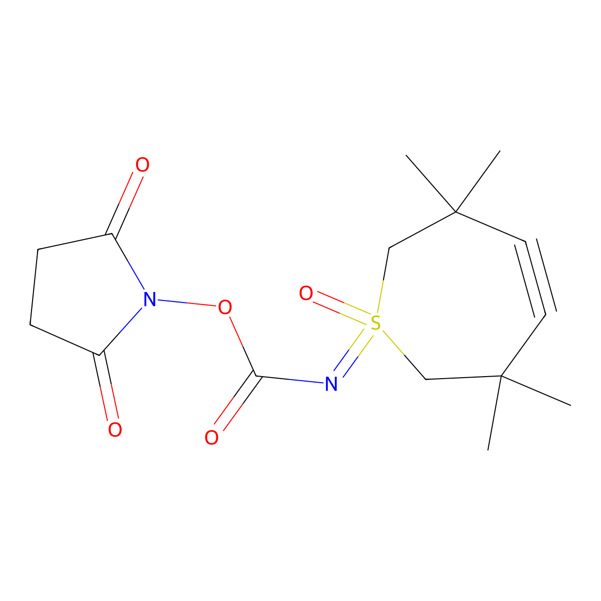 Tmth-sulfoximine succinimidyl ester molecular structure, CAS 2408481-89-8