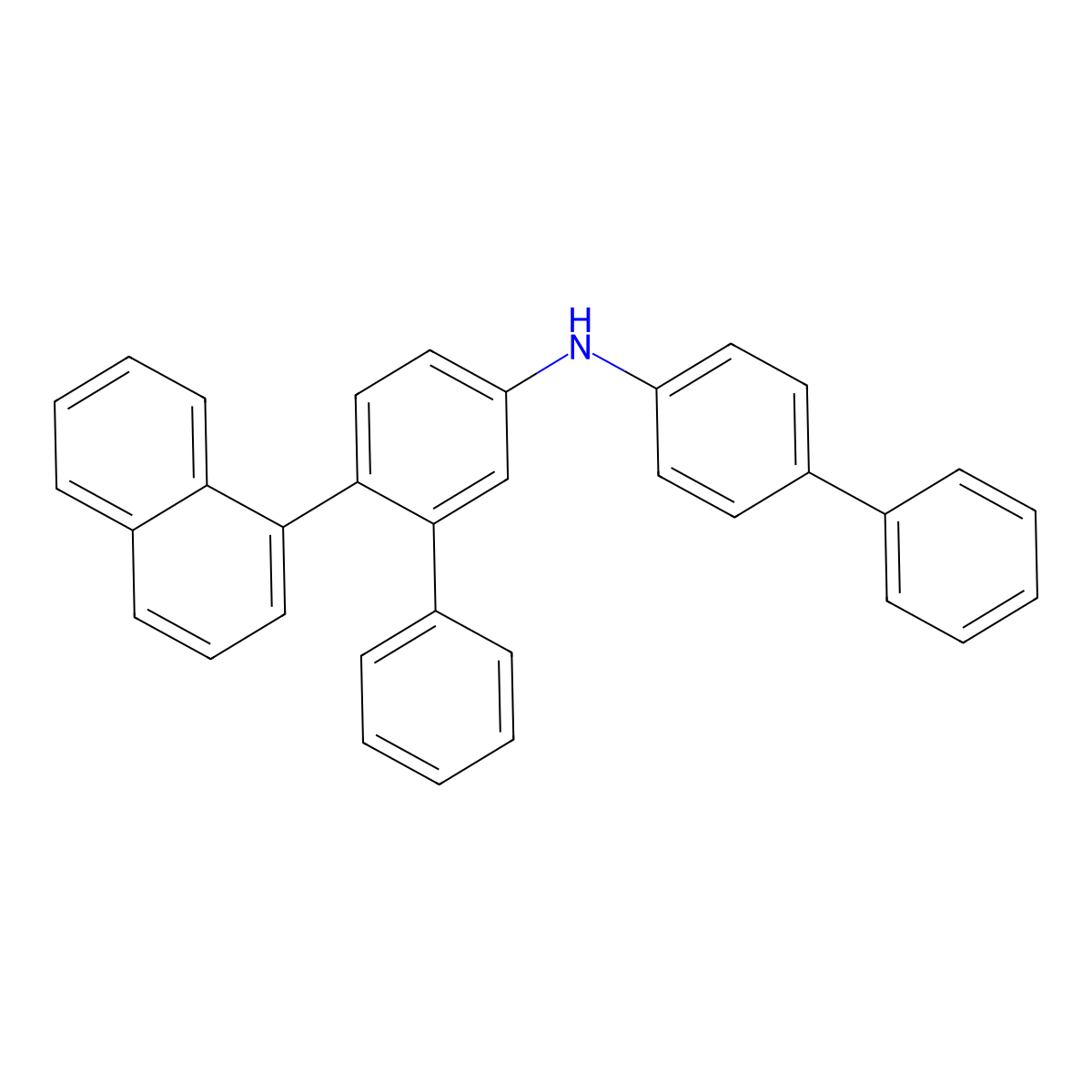 N-([1,1'-Biphenyl]-4-YL)-6-(naphthalen-1-YL)-[1,1'-biphenyl]-3-amine molecular structure, CAS 2408518-09-0