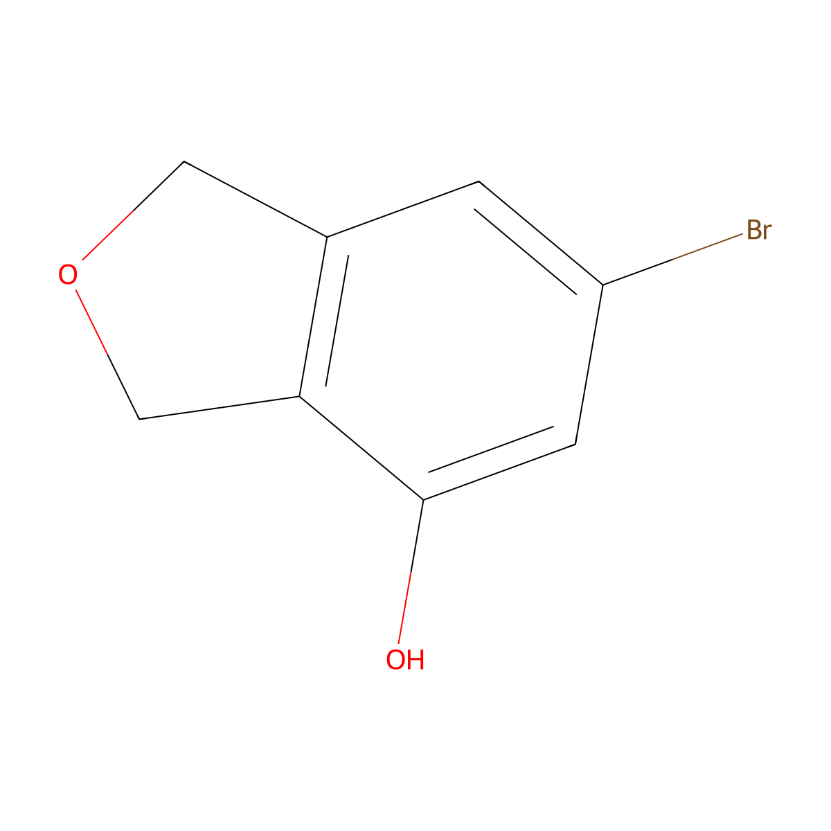 6-Bromo-1,3-dihydroisobenzofuran-4-ol molecular structure, CAS 2408640-52-6