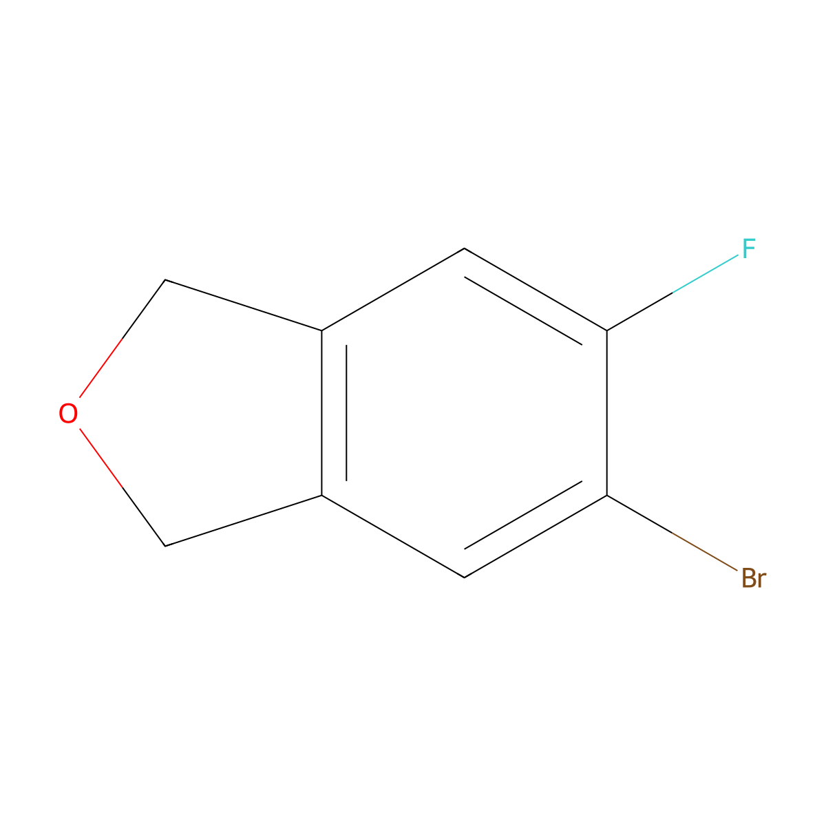 5-Bromo-6-fluoro-1,3-dihydroisobenzofuran molecular structure, CAS 2408643-40-1
