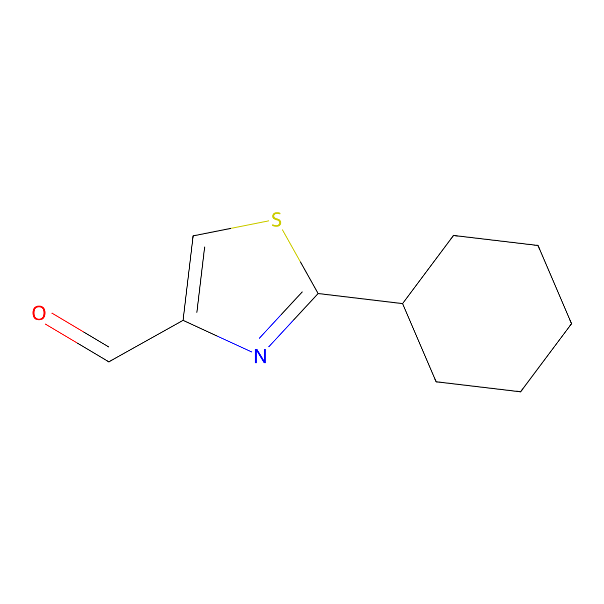 2-Cyclohexylthiazole-4-carbaldehyde molecular structure, CAS 24087-93-2