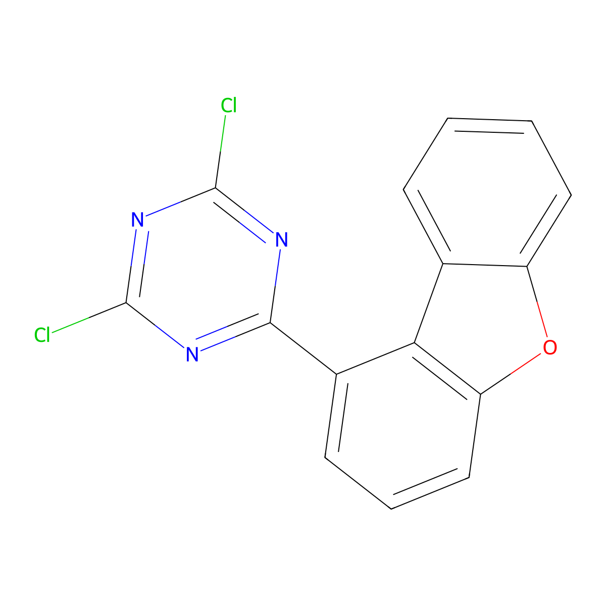 2,4-Dichloro-6-(1-dibenzofuranyl)-1,3,5-triazine molecular structure, CAS 2408705-92-8