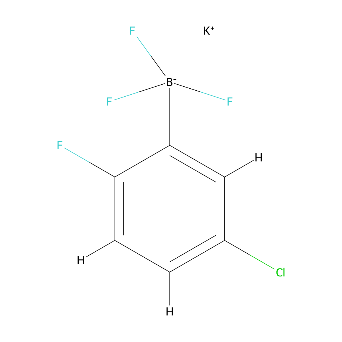 Potassium (5-chloro-2-fluorophenyl)trifluoroboranuide molecular structure, CAS 2408732-39-6