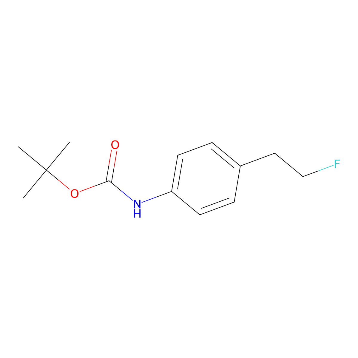 tert-butyl N-[4-(2-fluoroethyl)phenyl]carbamate molecular structure, CAS 2408760-28-9