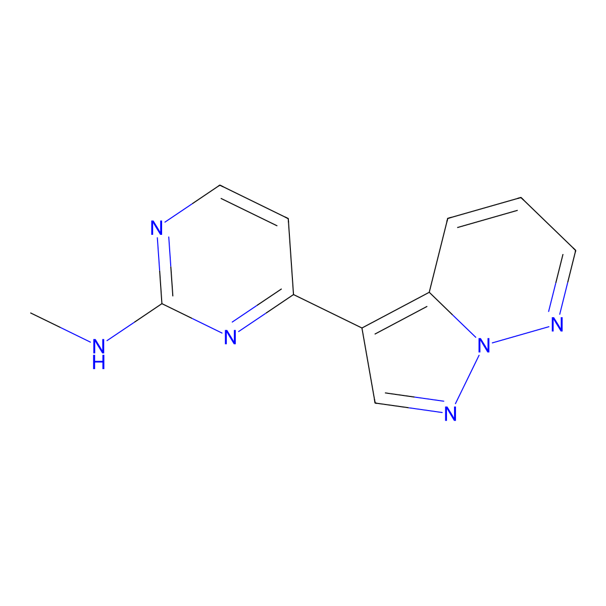 N-Methyl-4-(pyrazolo[1,5-b]pyridazin-3-yl)pyrimidin-2-amine molecular structure, CAS 2408831-67-2