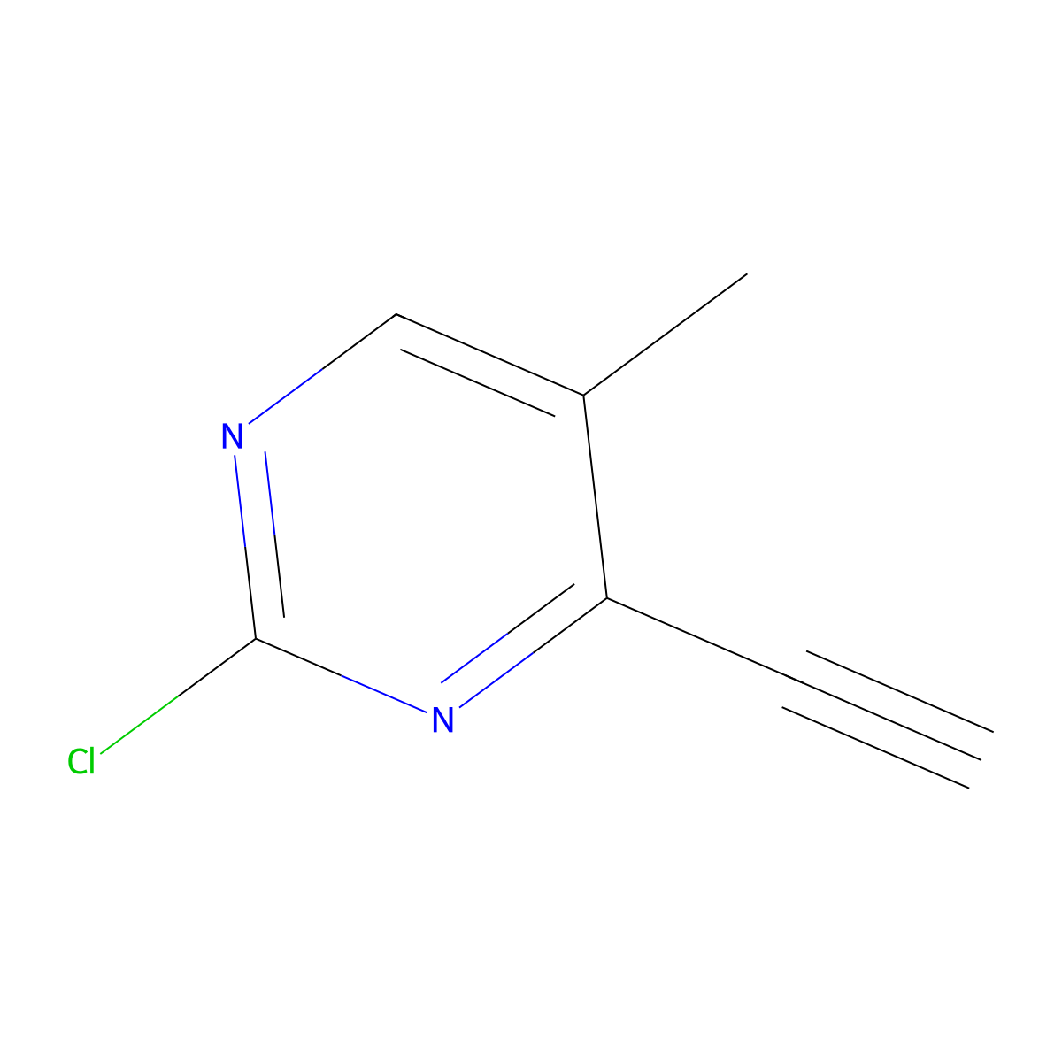 2-Chloro-4-ethynyl-5-methylpyrimidine molecular structure, CAS 2408835-19-6