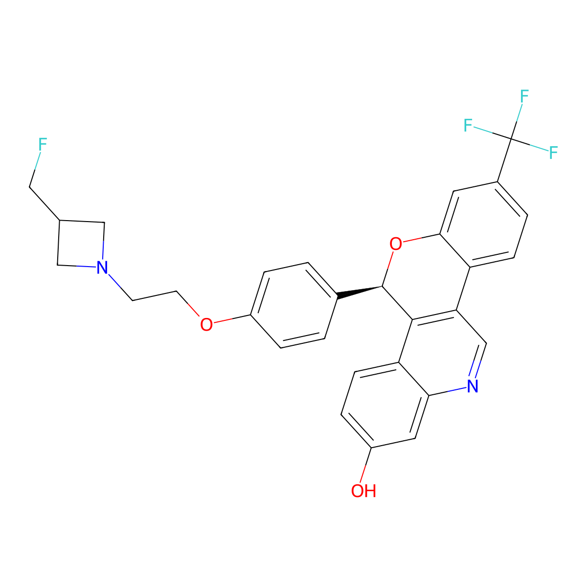 Imlunestrant molecular structure, CAS 2408840-26-4