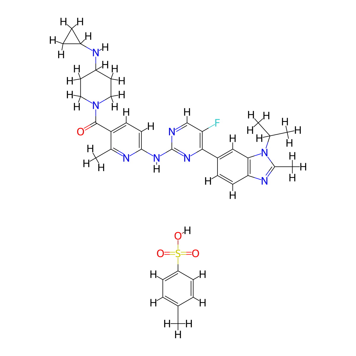 Cimpuciclib tosylate molecular structure, CAS 2408872-84-2