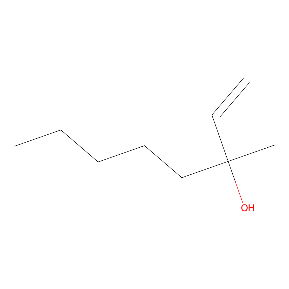 3-Methyloct-1-en-3-ol molecular structure, CAS 24089-00-7