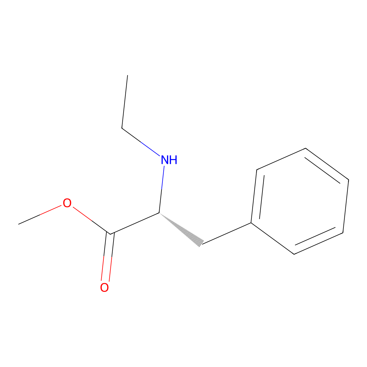 methyl (2R)-2-(ethylamino)-3-phenylpropanoate molecular structure, CAS 2408935-75-9