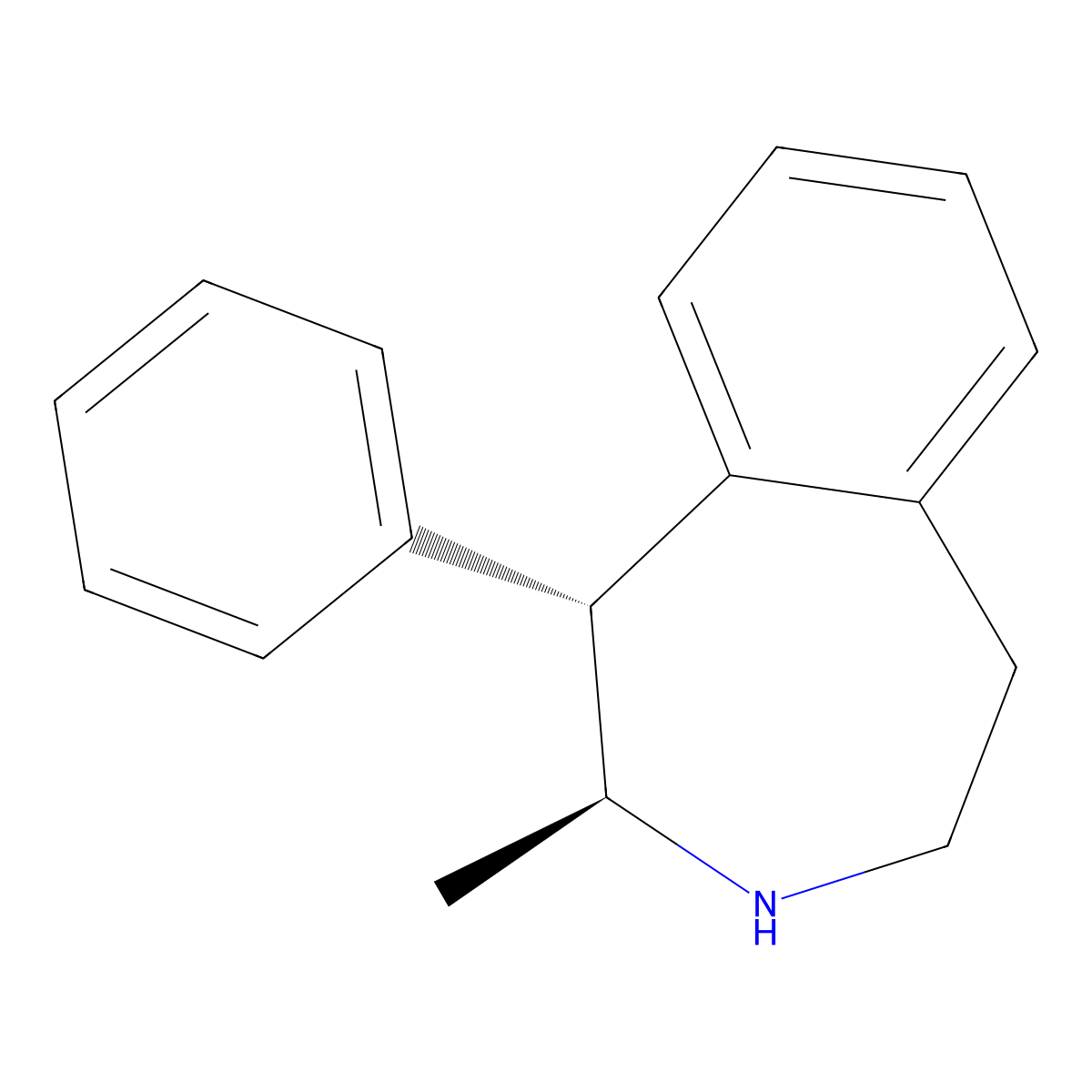 rac-(1R,2S)-2-methyl-1-phenyl-2,3,4,5-tetrahydro-1H-3-benzazepine molecular structure, CAS 2408935-83-9