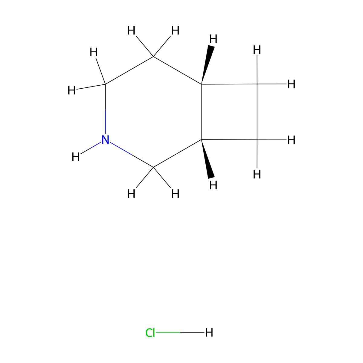 rac-(1R,6R)-3-azabicyclo(4.2.0)octane hydrochloride molecular structure, CAS 2408935-87-3