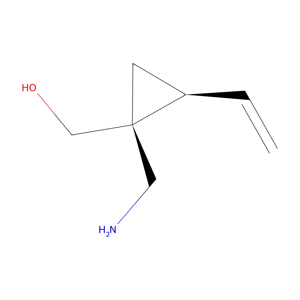 [(1R,2S)-1-(Aminomethyl)-2-ethenylcyclopropyl]methanol molecular structure, CAS 2408935-97-5