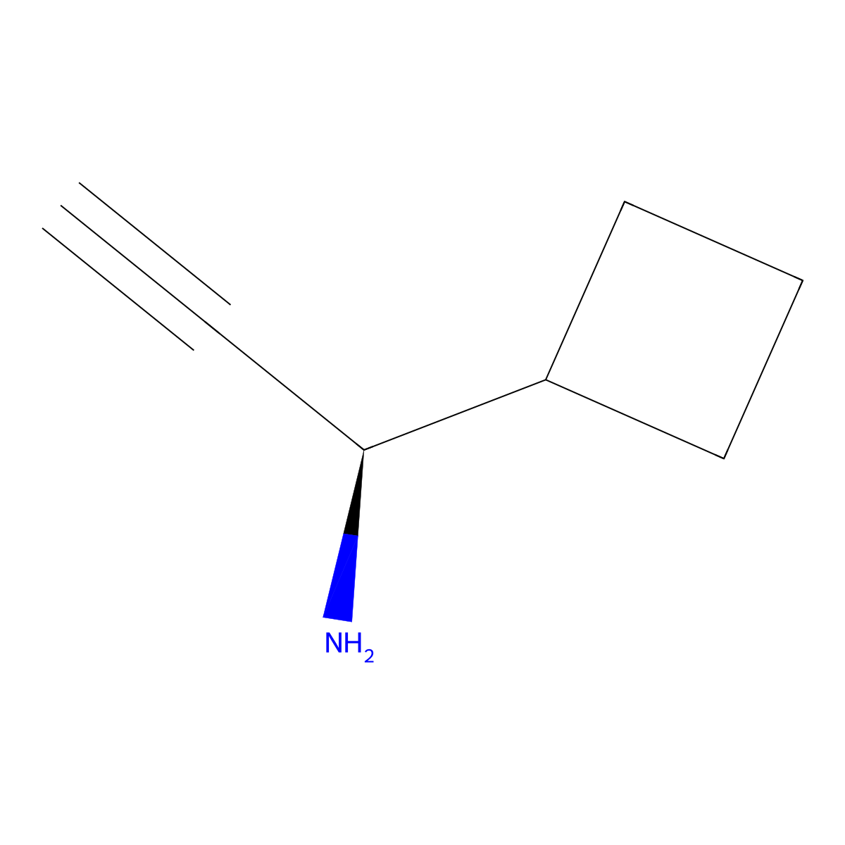 (1R)-1-cyclobutylprop-2-yn-1-amine molecular structure, CAS 2408936-05-8