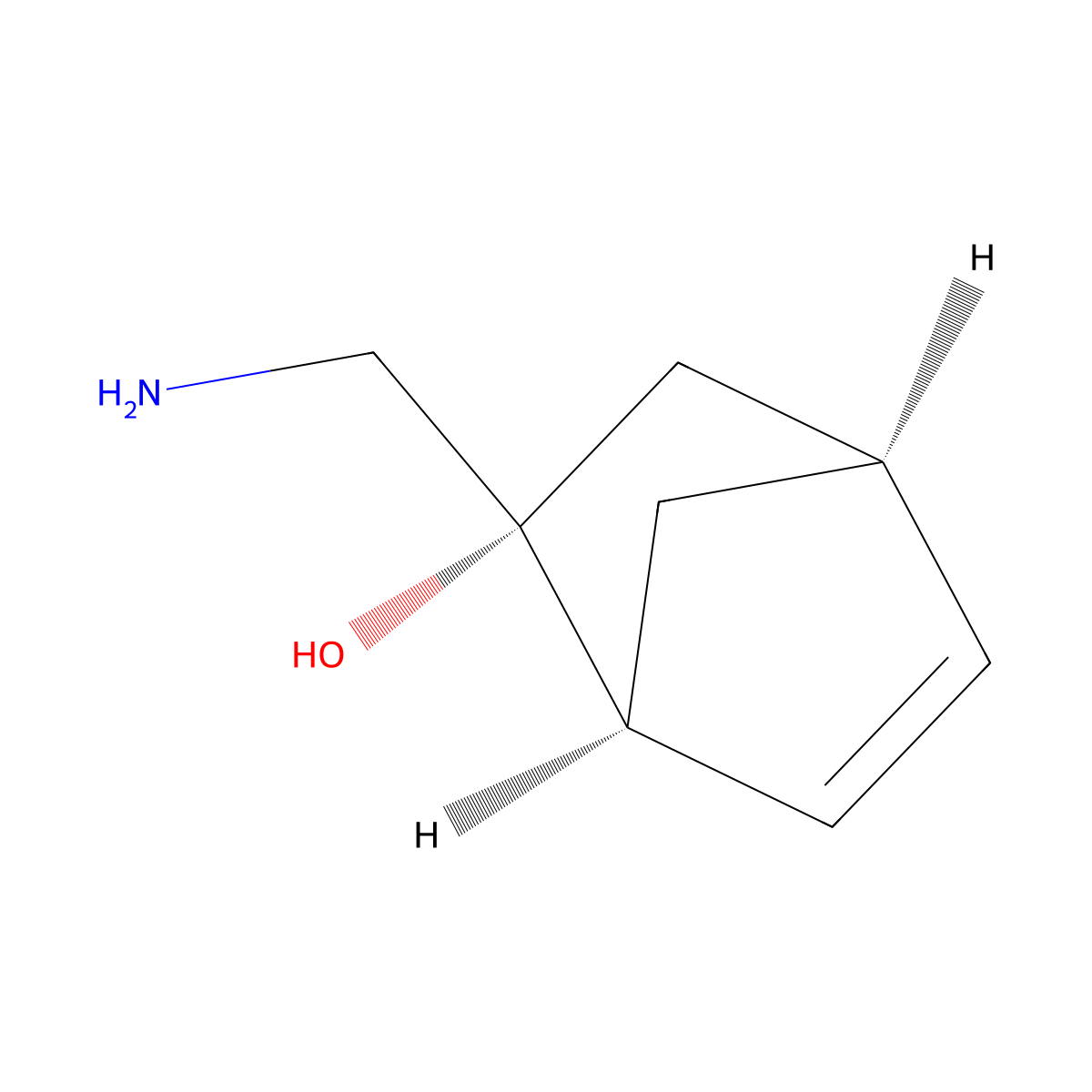 rac-(1R,2S,4R)-2-(aminomethyl)bicyclo(2.2.1)hept-5-en-2-ol molecular structure, CAS 2408936-16-1