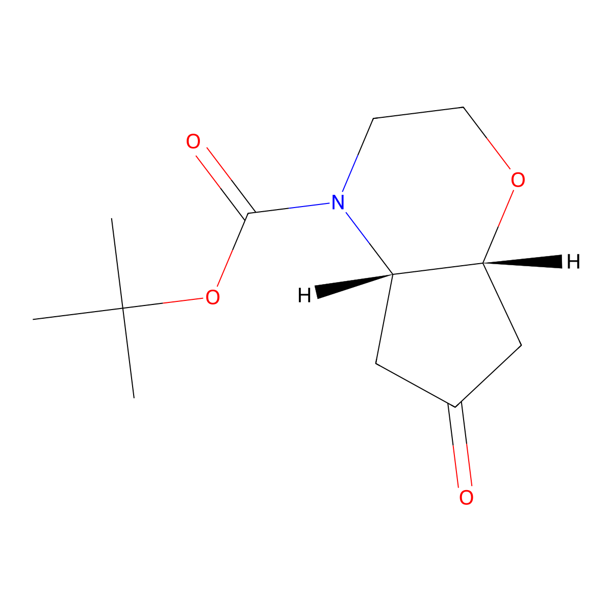 rac-tert-butyl (4aR,7aS)-6-oxo-octahydrocyclopenta(b)(1,4)oxazine-4-carboxylate molecular structure, CAS 2408936-34-3