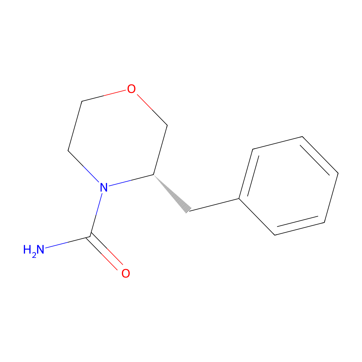 (3S)-3-Benzylmorpholine-4-carboxamide molecular structure, CAS 2408936-75-2