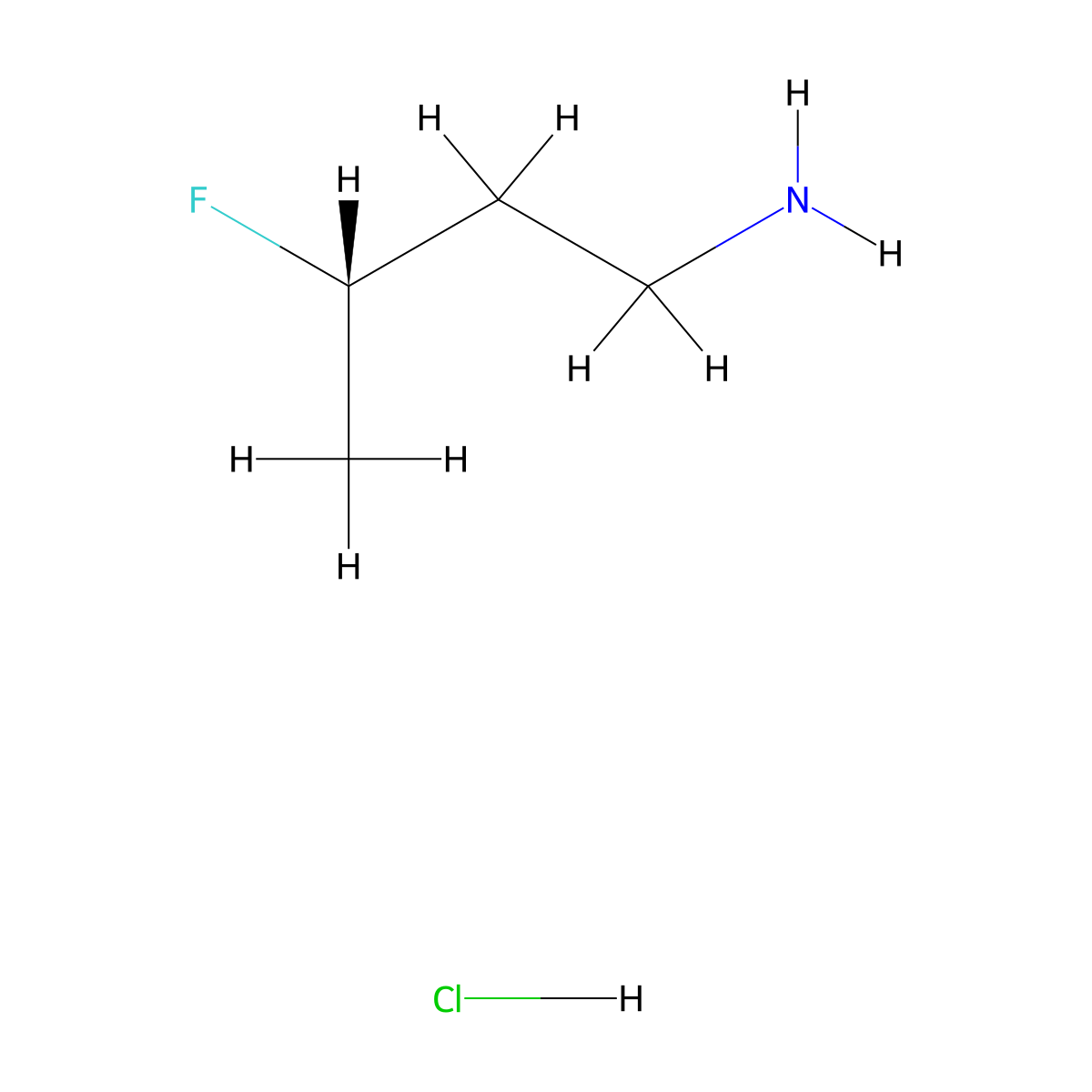 (3S)-3-fluorobutan-1-aminehydrochloride molecular structure, CAS 2408936-88-7