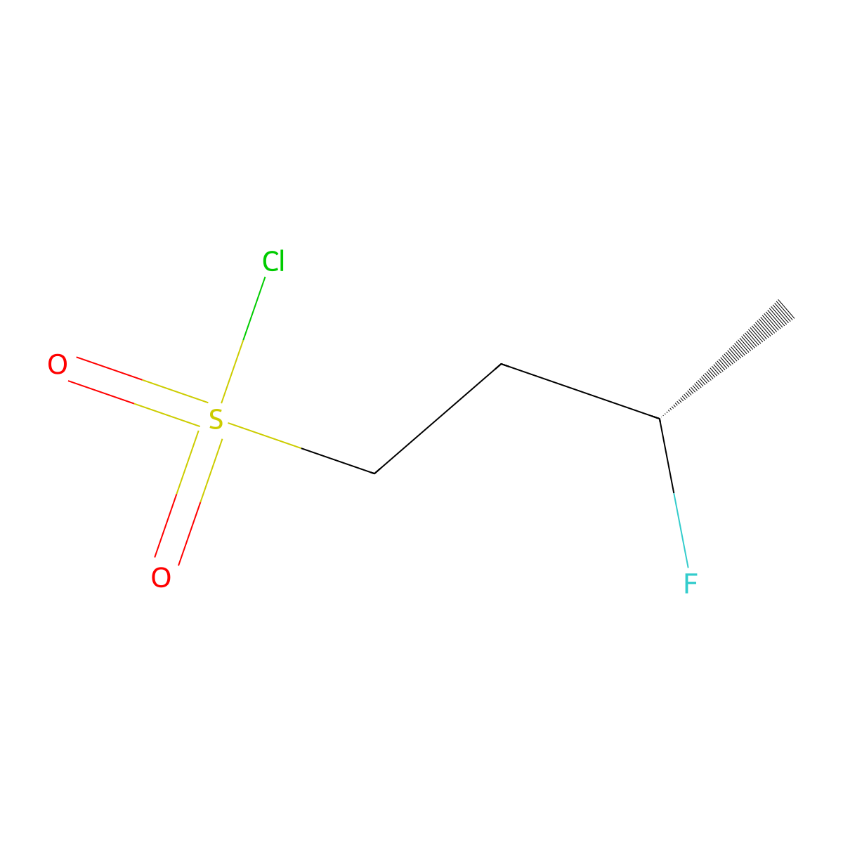 (3S)-3-fluorobutane-1-sulfonyl chloride molecular structure, CAS 2408936-93-4