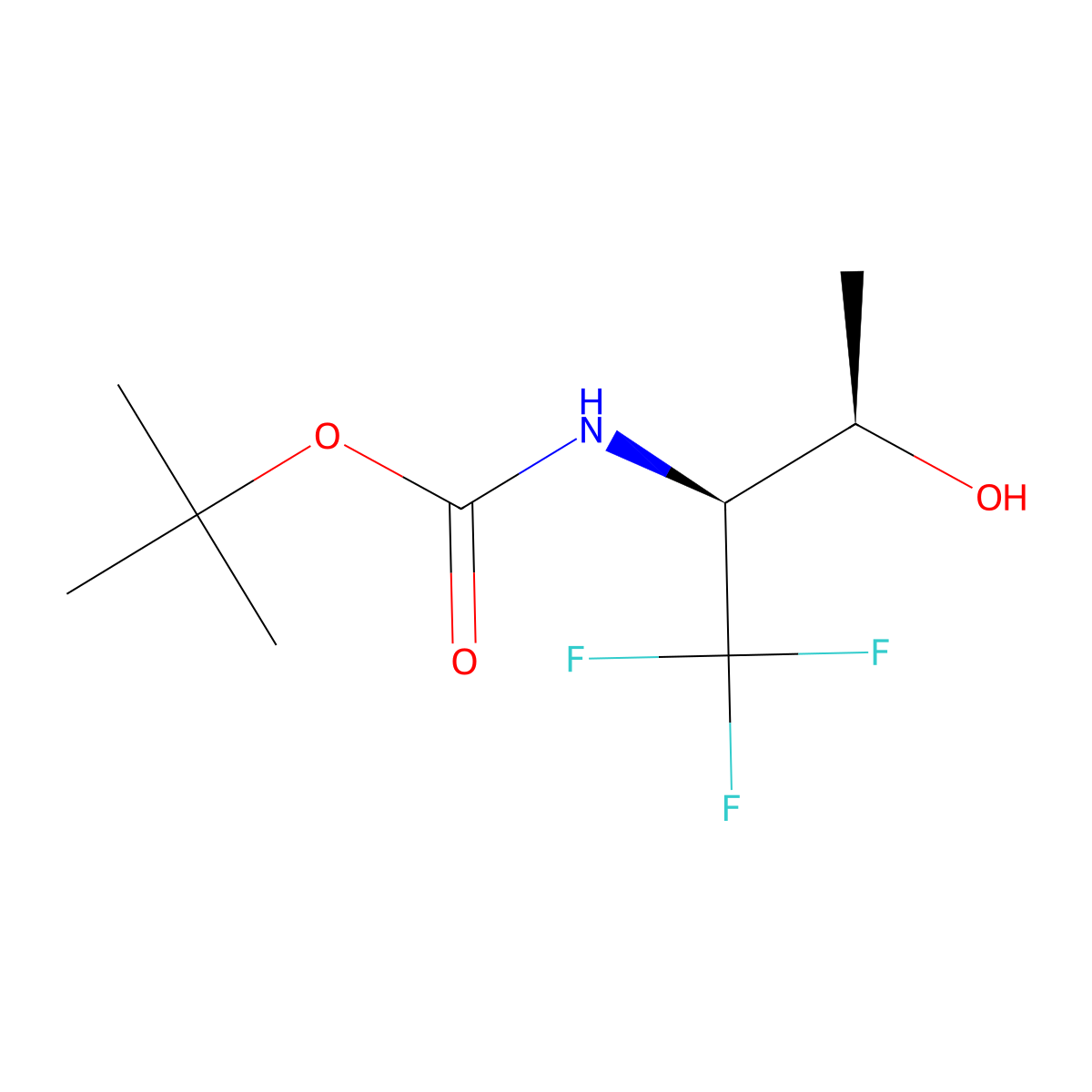 rac-tert-butyl N-[(2R,3S)-1,1,1-trifluoro-3-hydroxybutan-2-yl]carbamate molecular structure, CAS 2408937-04-0
