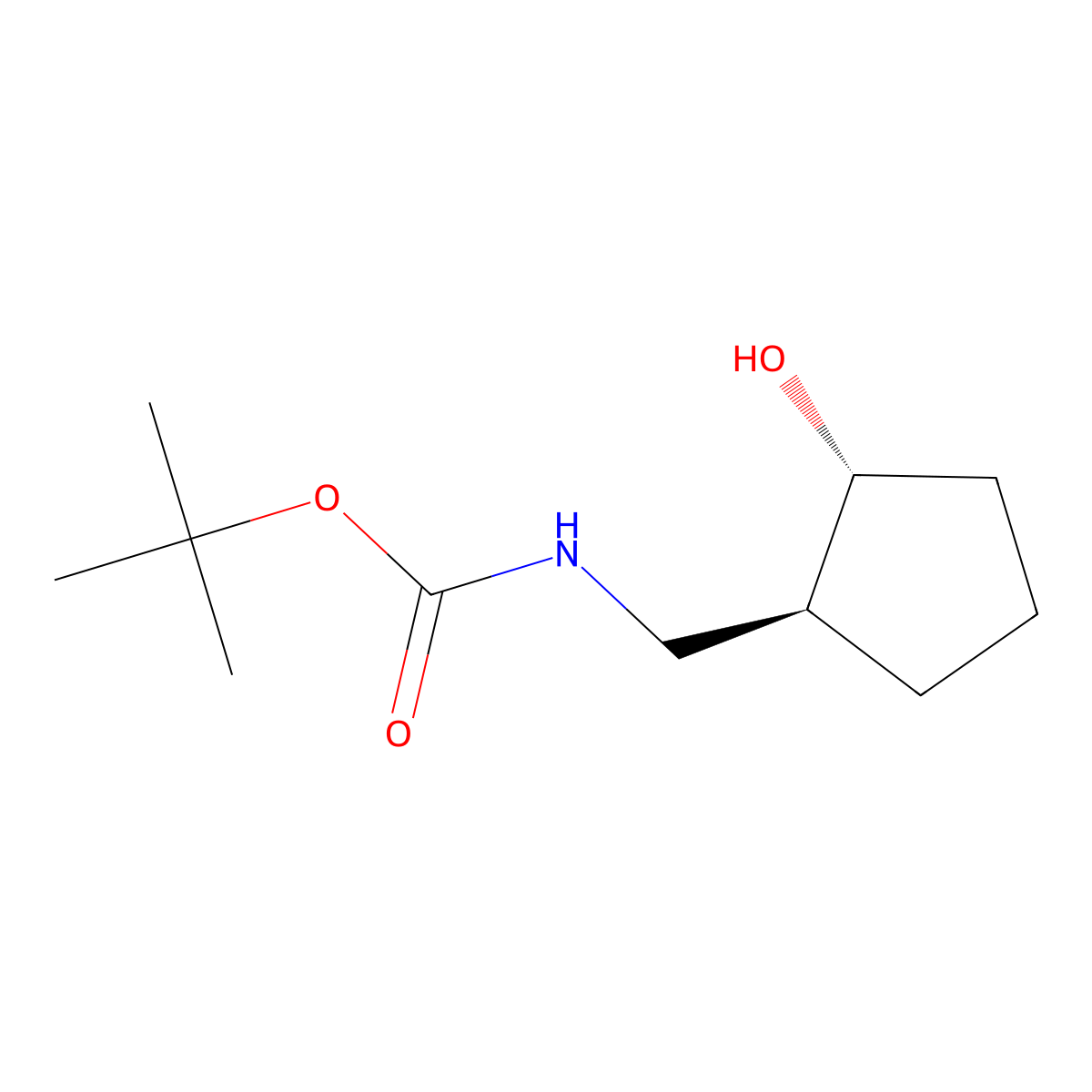 trans-tert-Butyl ((2-hydroxycyclopentyl)methyl)carbamate molecular structure, CAS 2408937-06-2