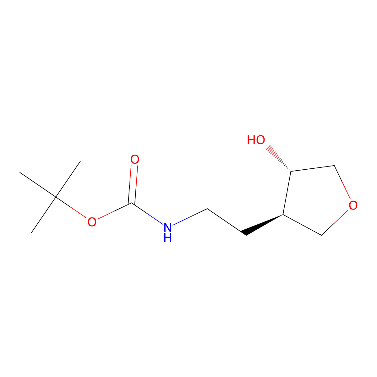 rac-tert-butyl N-{2-[(3R,4S)-4-hydroxyoxolan-3-yl]ethyl}carbamate molecular structure, CAS 2408937-07-3