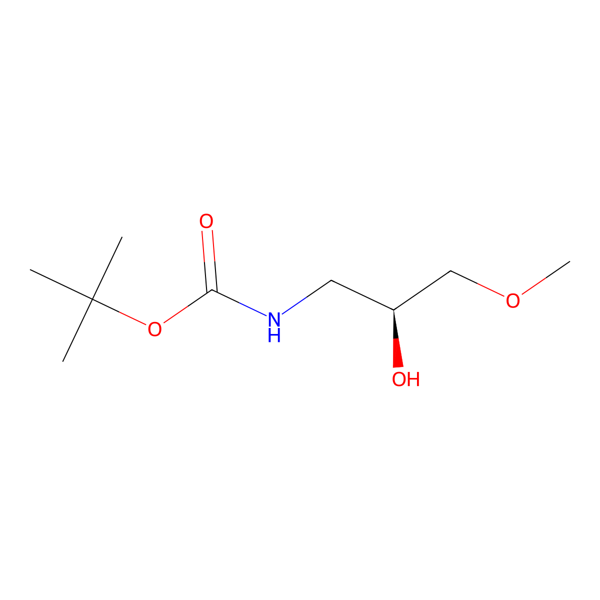 tert-butyl N-[(2S)-2-hydroxy-3-methoxypropyl]carbamate molecular structure, CAS 2408937-08-4