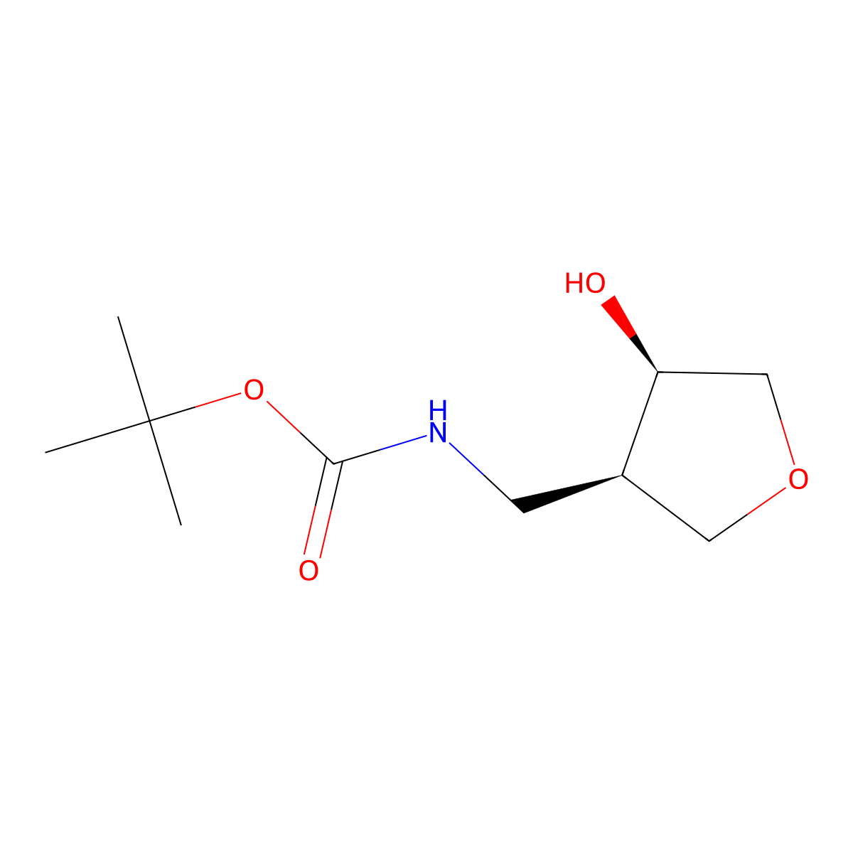 rac-tert-butyl N-{[(3R,4R)-4-hydroxyoxolan-3-yl]methyl}carbamate molecular structure, CAS 2408937-47-1