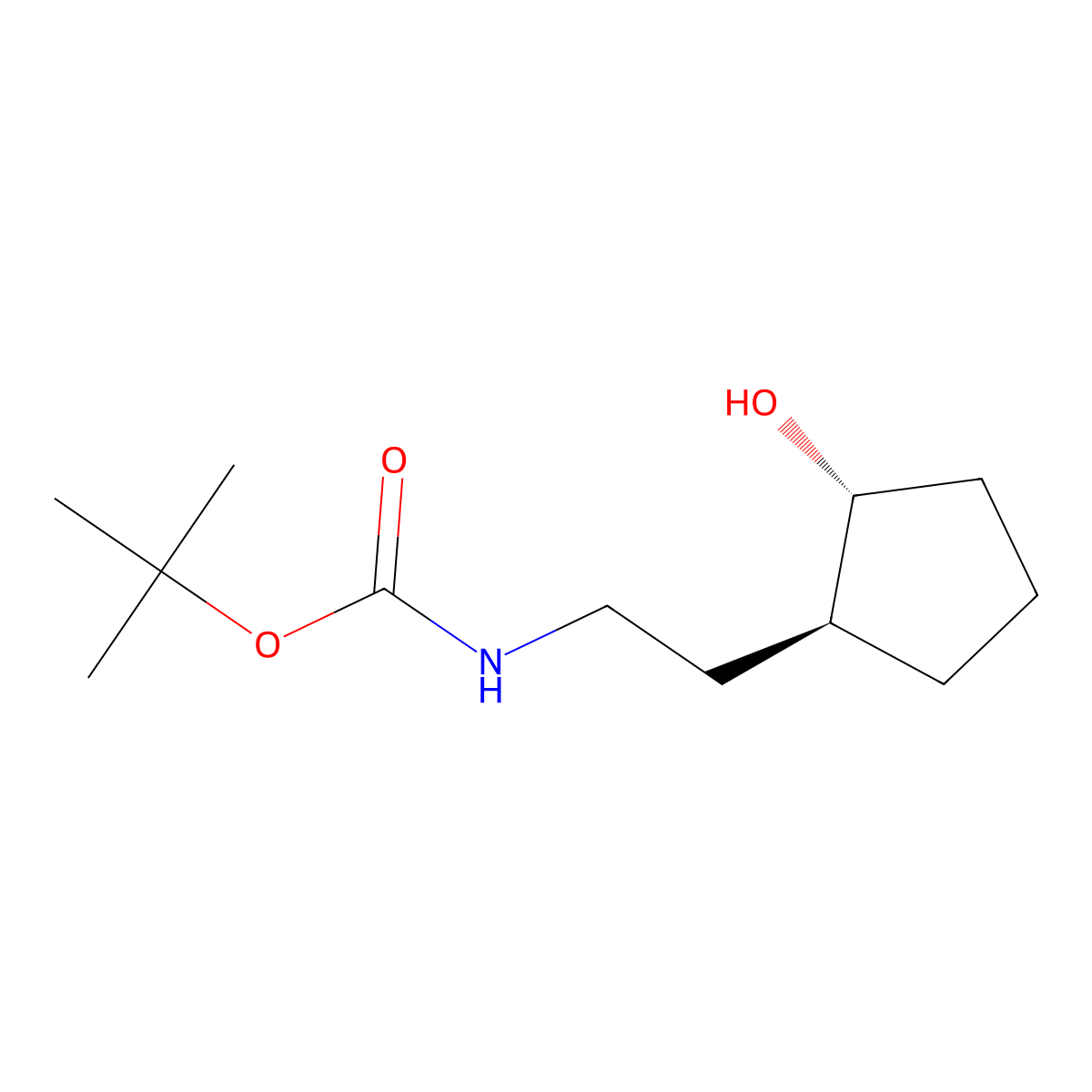 rac-tert-butyl N-{2-[(1R,2S)-2-hydroxycyclopentyl]ethyl}carbamate molecular structure, CAS 2408937-77-7